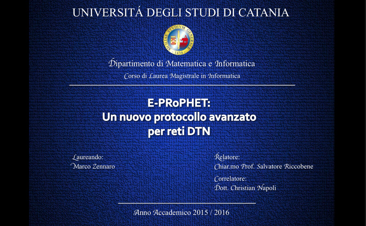 Delay Tolerant / Disruption Network – Master Thesis